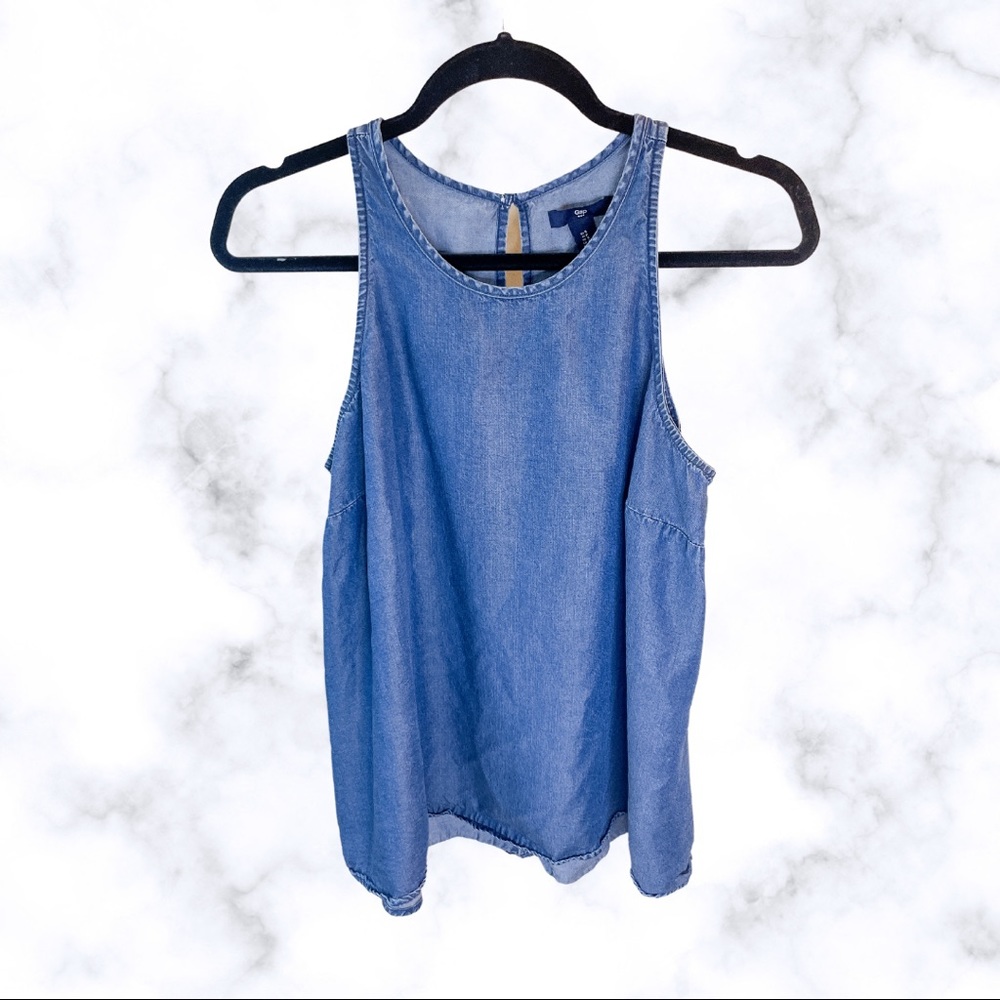 Gap Thin Denim Tank Top Blouse